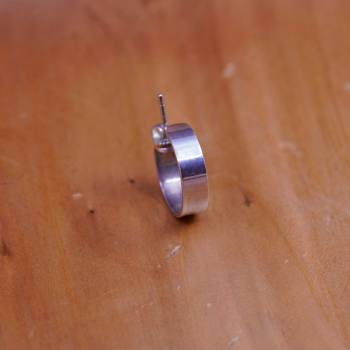 James Avery retired silver handmade earrings, modern 925 huggie, hoops studs