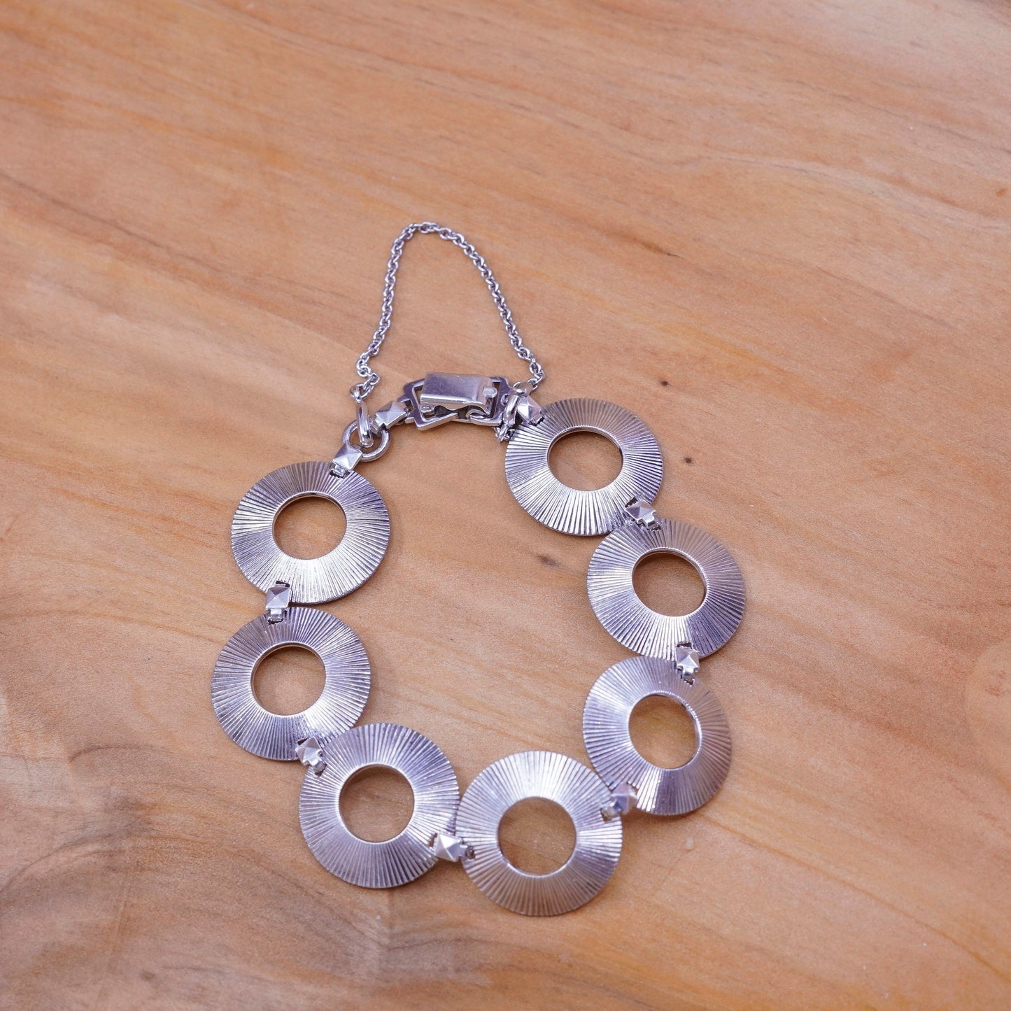 6.5”, WE Richards WRE Sterling silver handmade bracelet, 925 circle bracelet
