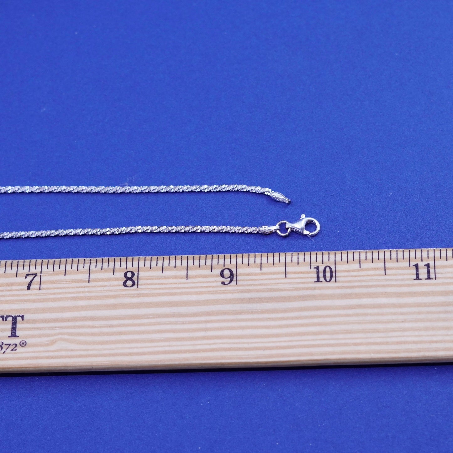 20”, vintage Sterling silver handmade chain, 925 twisted herringbone necklace