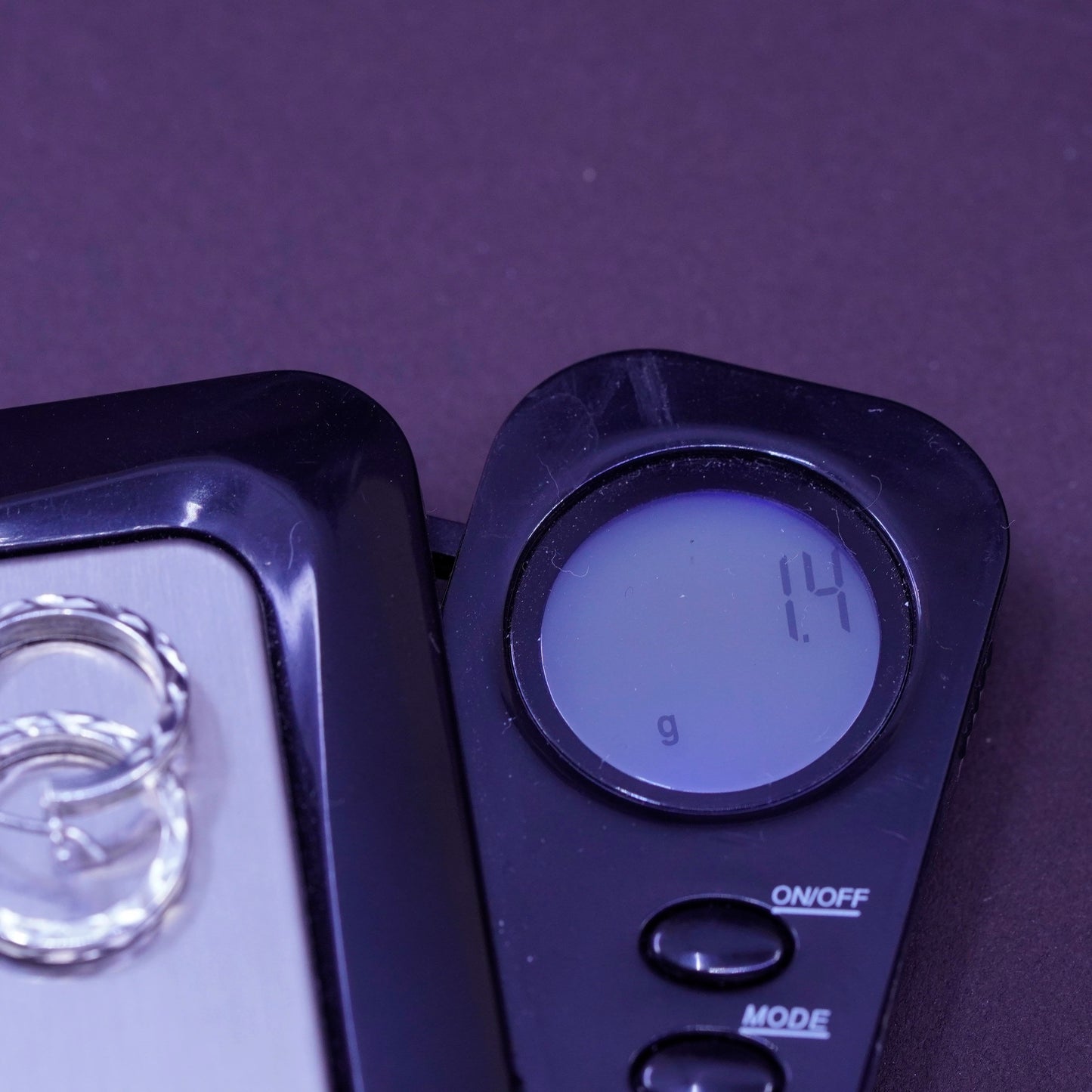 0.5”, vintage Sterling silver hoop earrings, textured 925 hoops