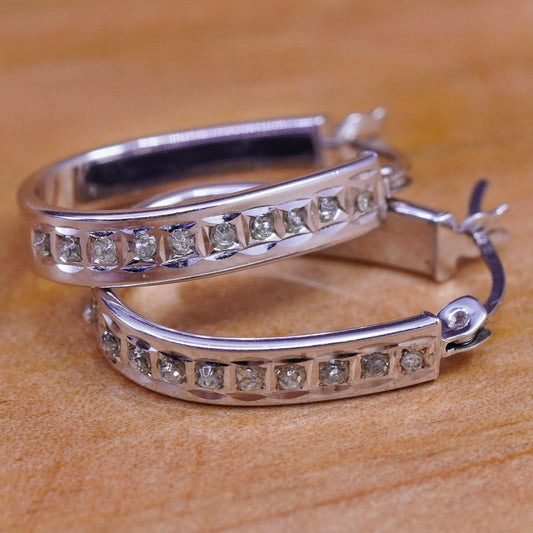 0.5”, vintage Sterling silver hoop earrings, 925 hoops