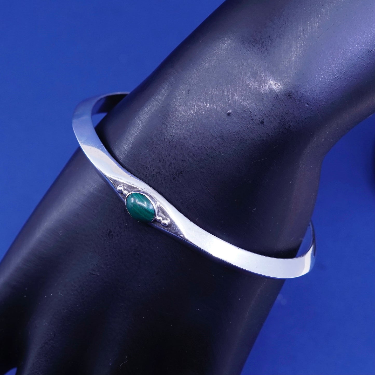 7”, navajo Native American Russell Sam Sterling silver bracelet, 925 cuff