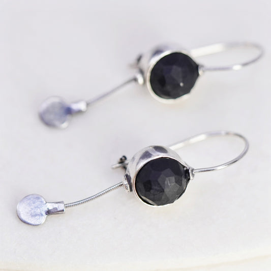 SILPADA Sterling Silver 925 Faceted Matte Black Onyx Dangle Earrings W1626