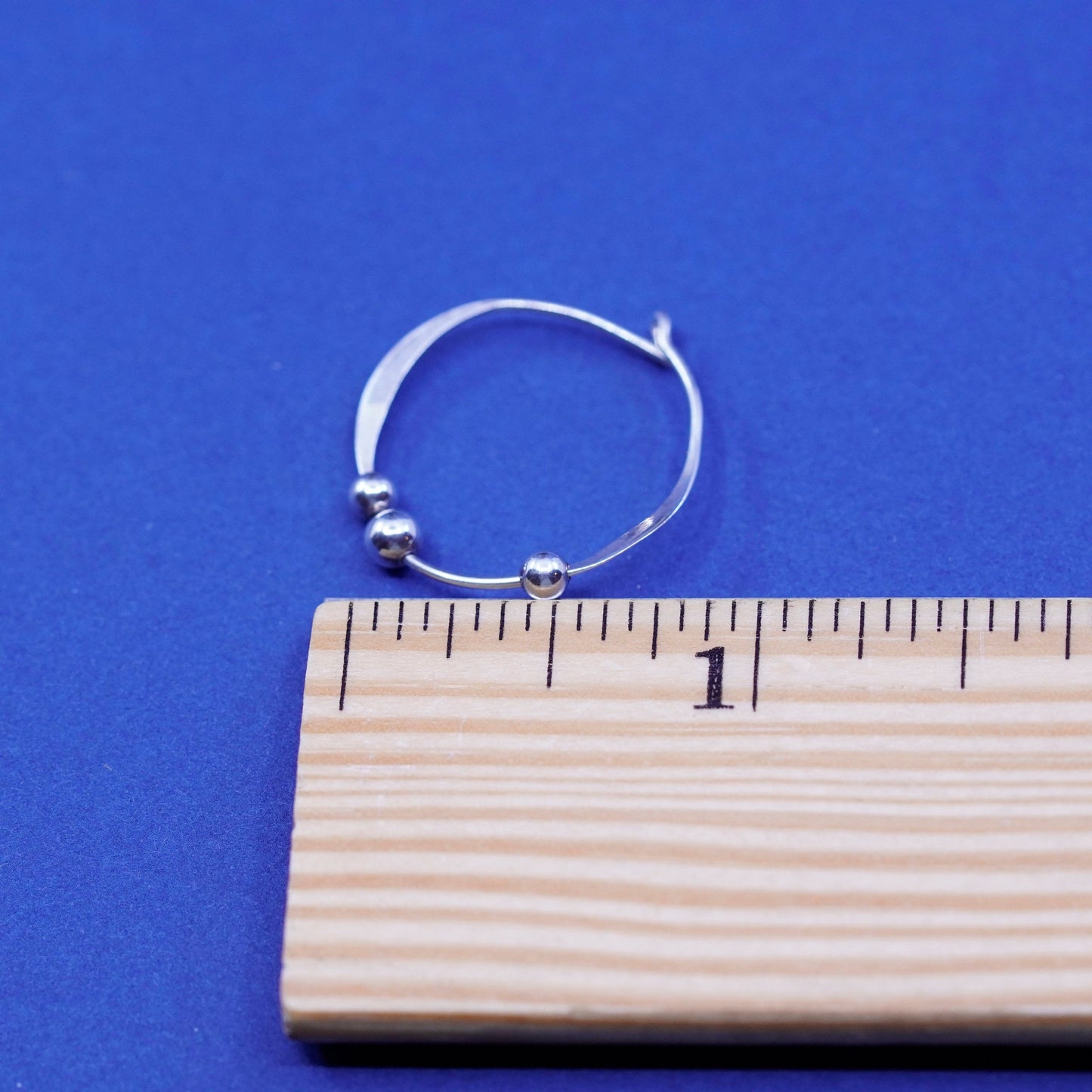 0.75”, Sterling silver handmade earrings, solid 925 silver hoops, huggie beads