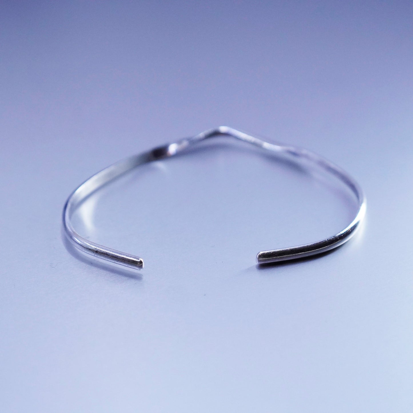 6.25”, Vintage Sterling 925 silver handmade bracelet, stackable twisted cuff
