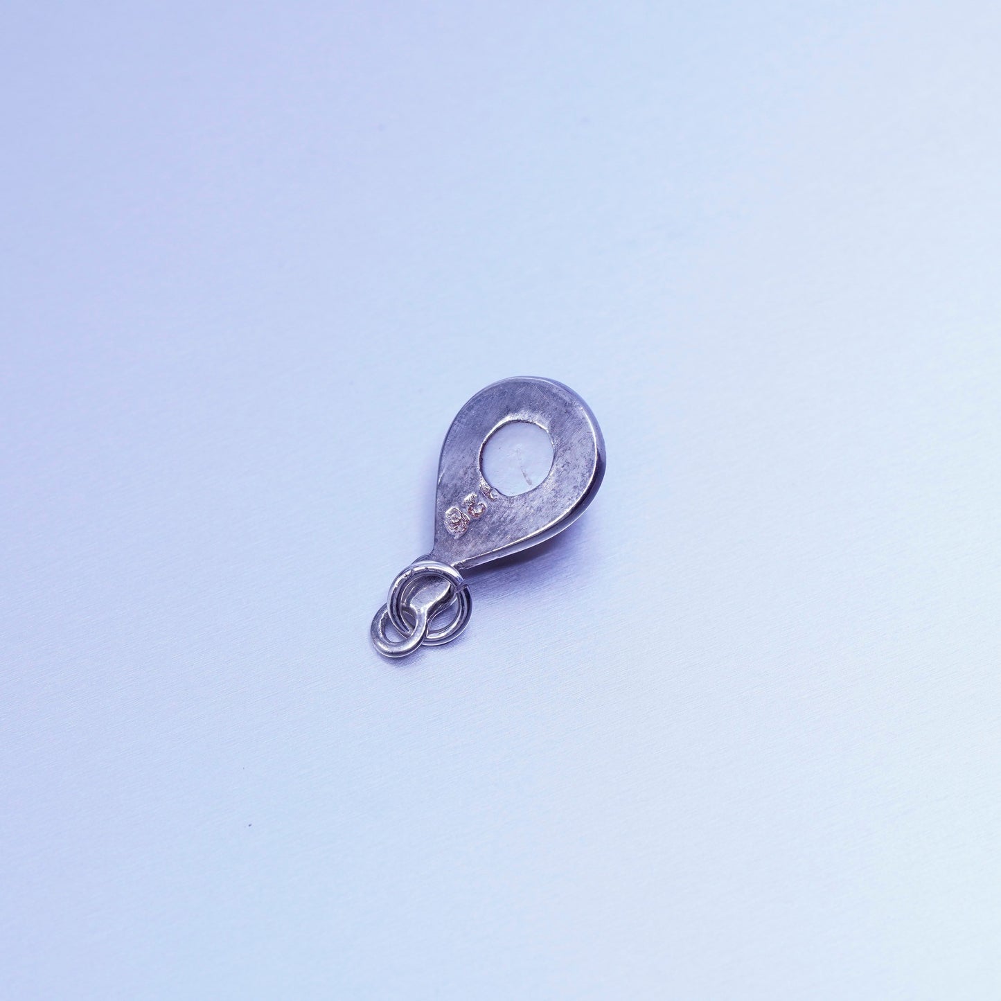 antique sterling 925 silver handmade charm pendant with pearl
