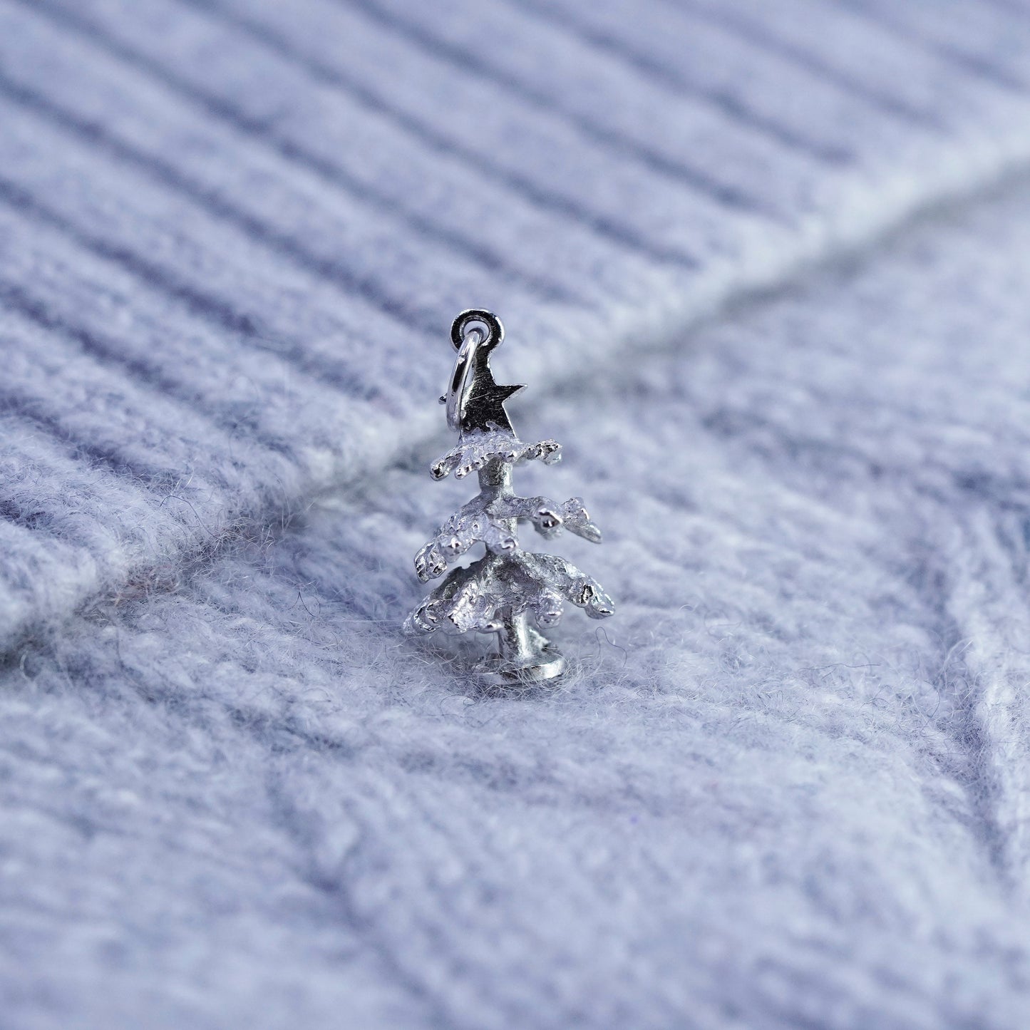 Vintage sterling 925 silver tree charm pendant