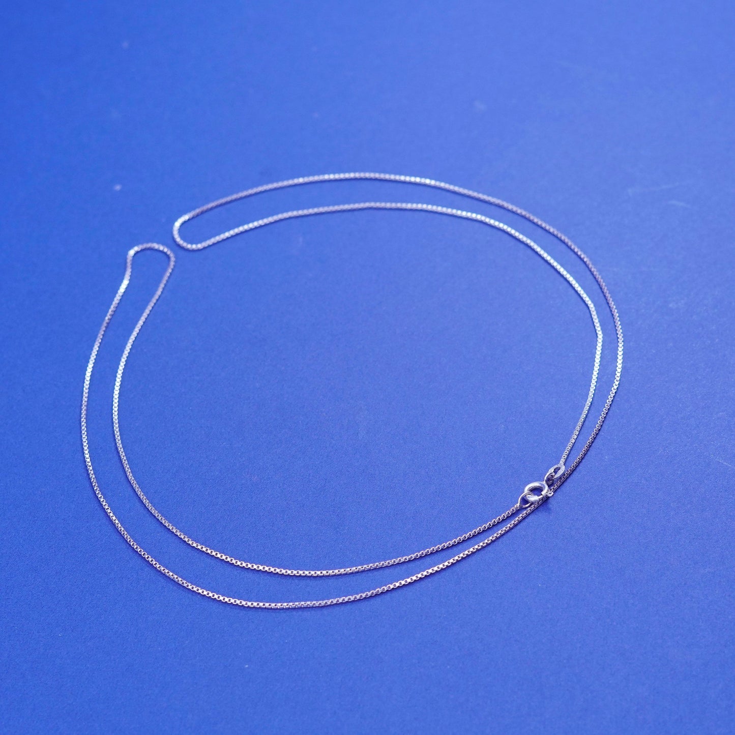 30”, 1mm, vintage Sterling silver handmade necklace, 925 box chain