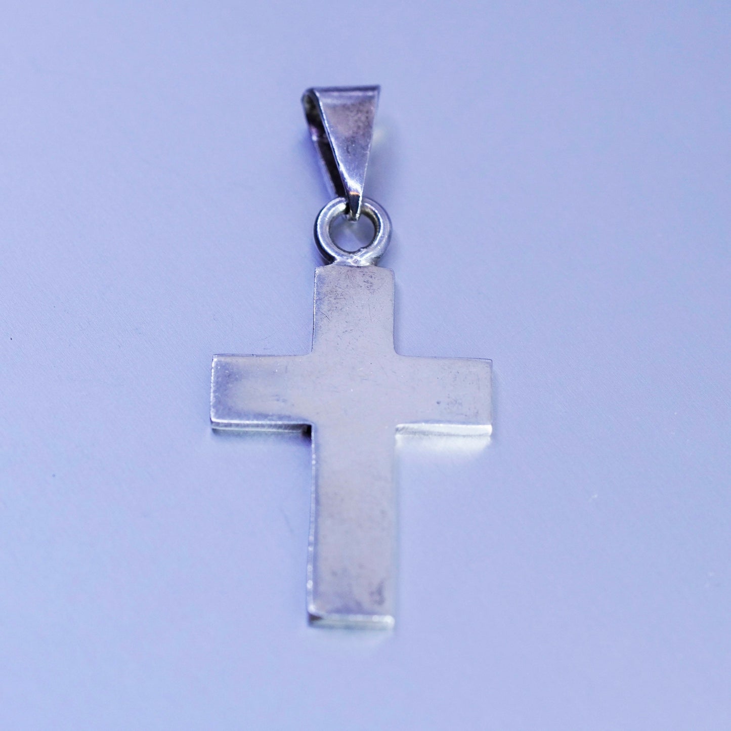 Vintage sterling 925 silver handmade cross pendant