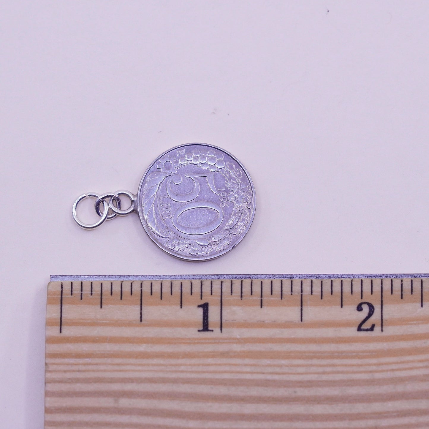 Vintage italian repvbblica coin charm pendant