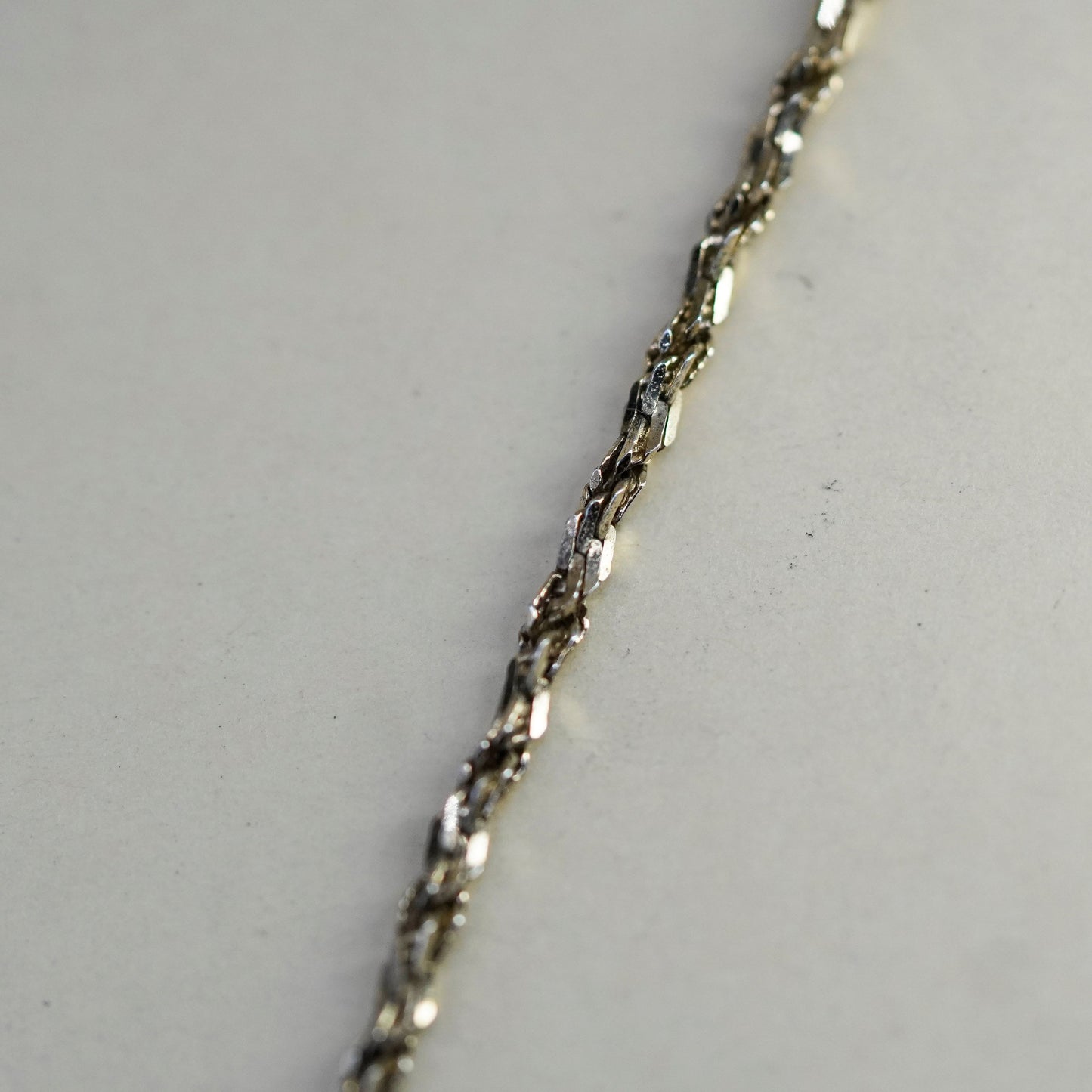 18”, 2mm, vintage Sterling silver necklace, 925 twisted rope chain