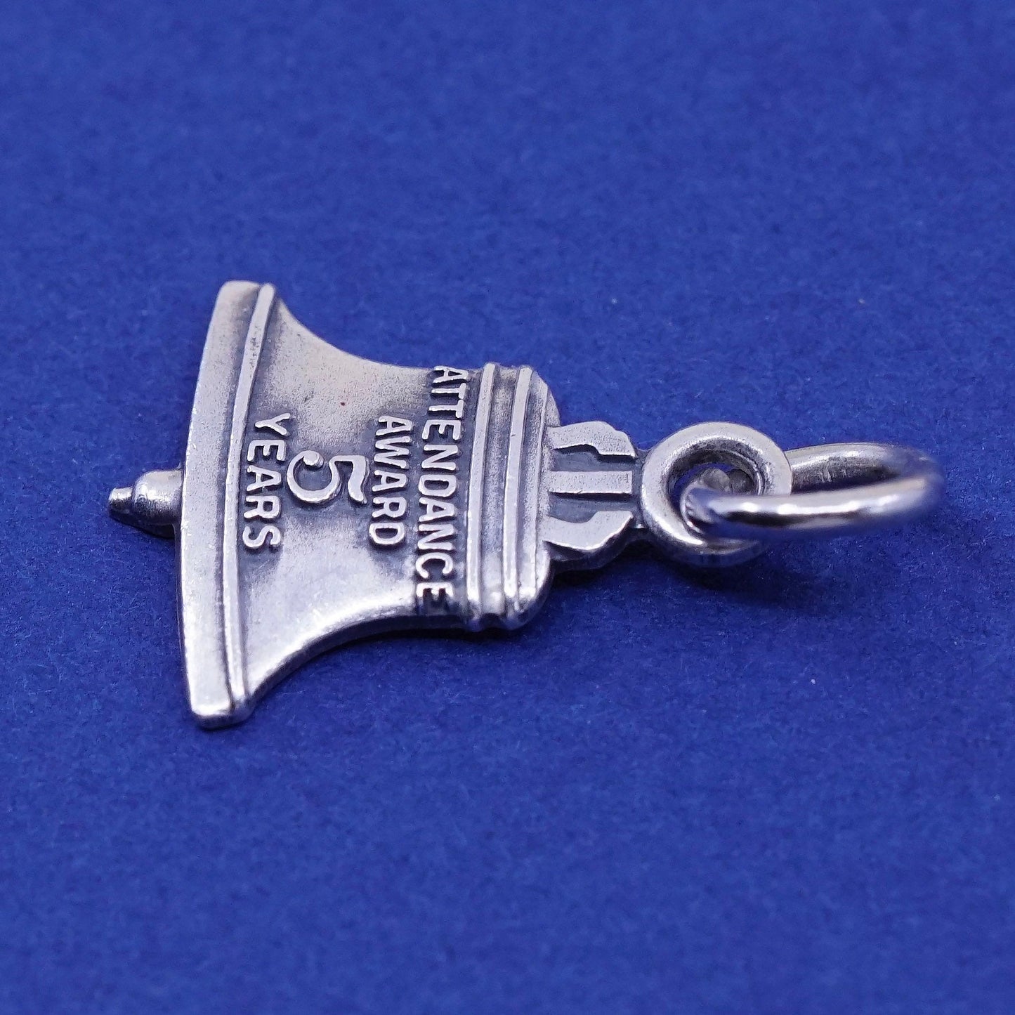 Vintage Sterling silver chime ball, 925 silver bell charm “attendance award