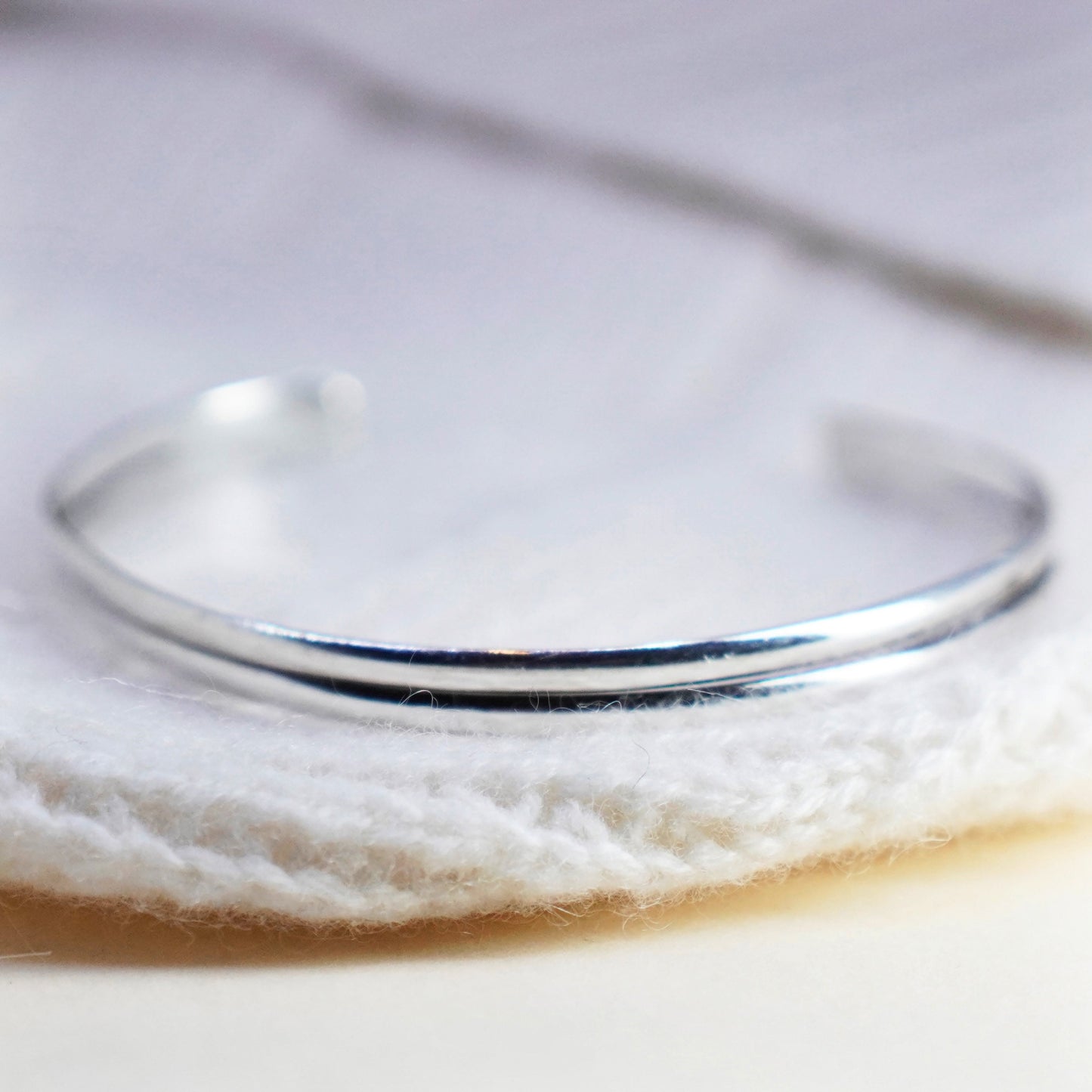 7”, Vintage sterling silver handmade bracelet, Mexican 925 double cuff