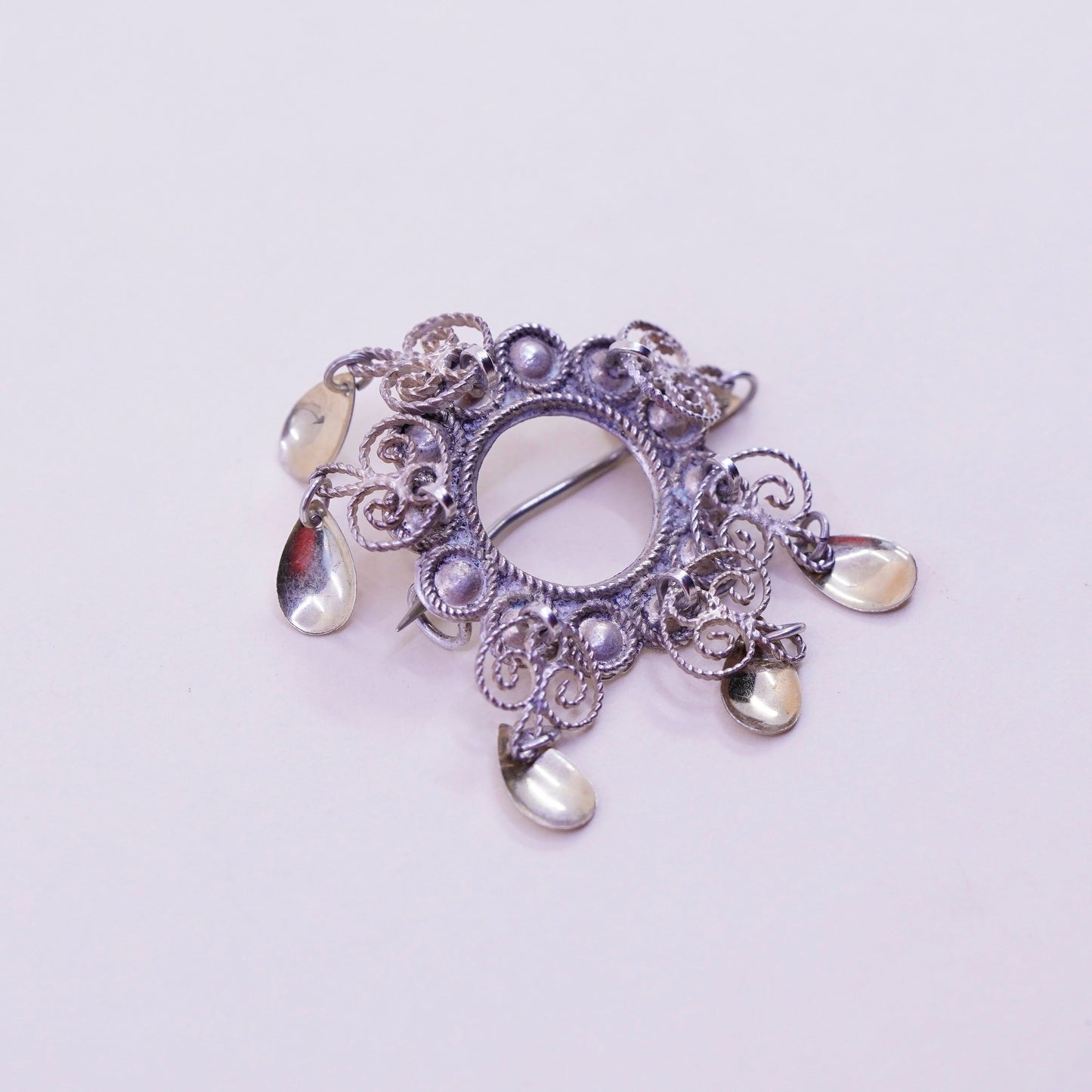 Rare vintage Hasla signed 830S silver brooch Norway Scandinavian
