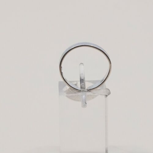 Size 6.25, Vtg Sterling Silver handmade open end Ring. 925 Band W/ Diamond Cut