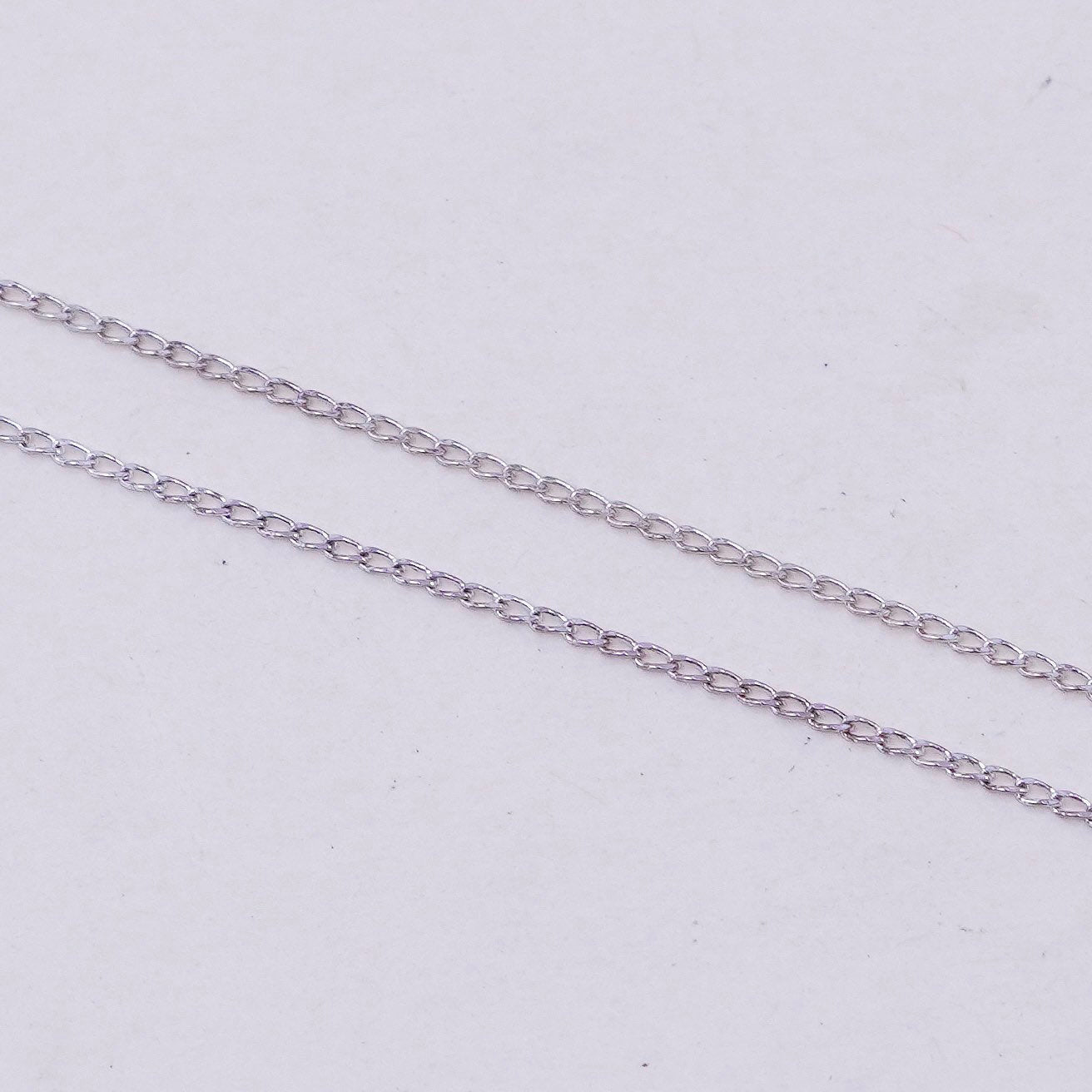 18”, 1mm, italy sterling silver handmade necklace, 925 curb chain