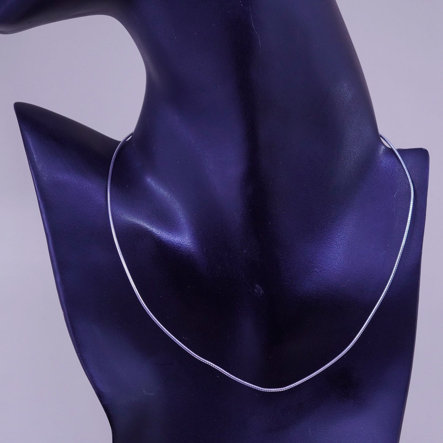 16”, 1mm, Vintage sterling silver snake chain, Italy 925 necklace