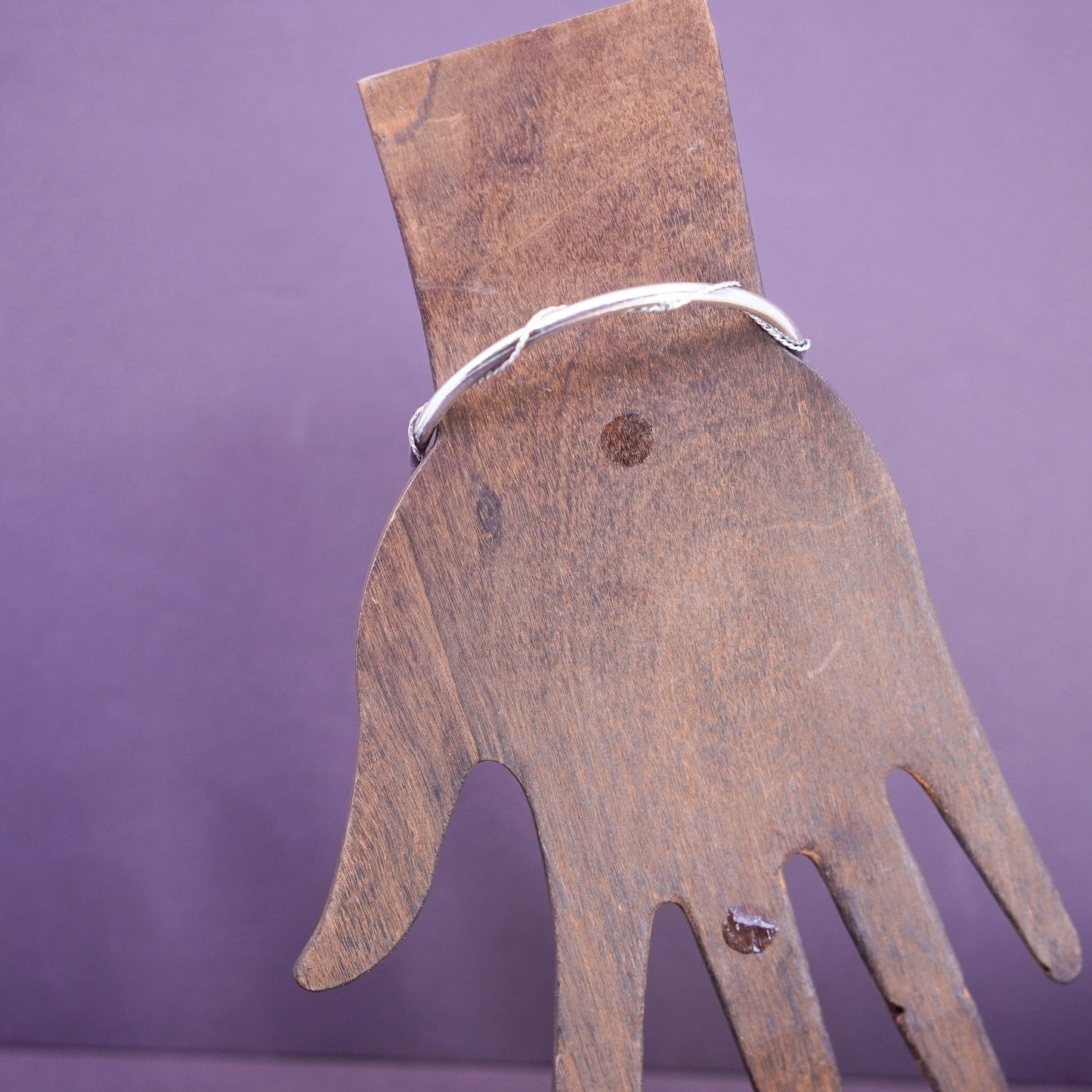 7.5”, southwestern Sterling silver handmade bracelet, twisted 925 bangle