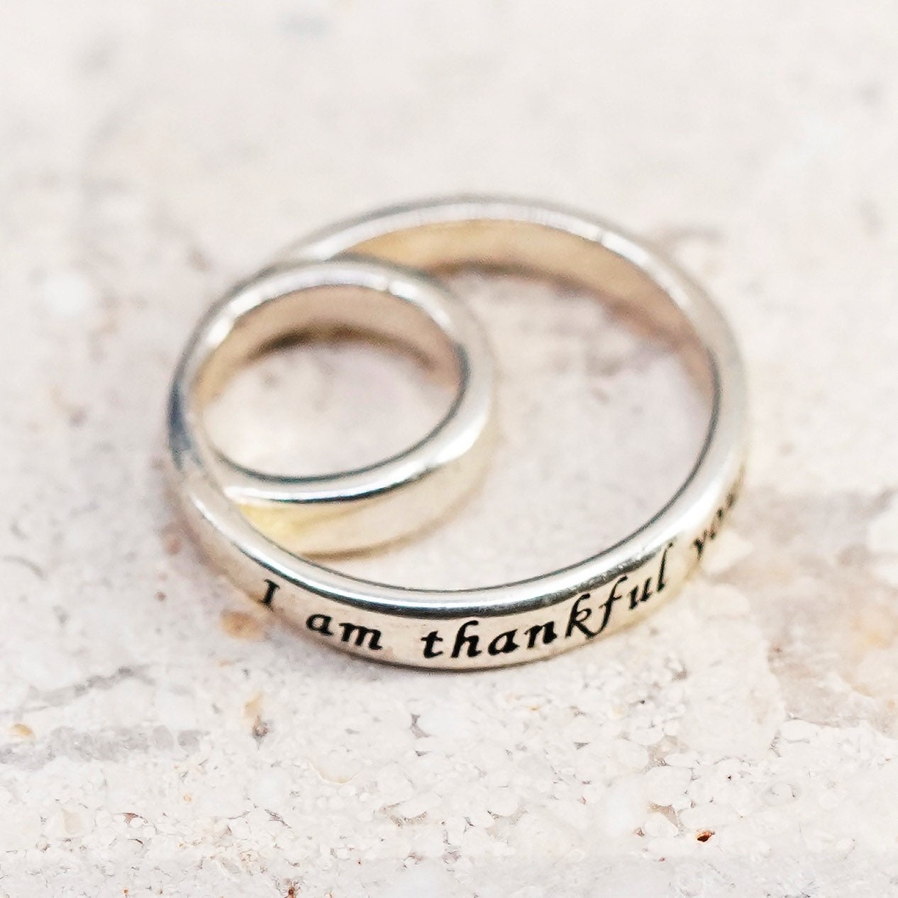 sterling silver pendant, 925 circle charm “I am thankful your path crossed mine
