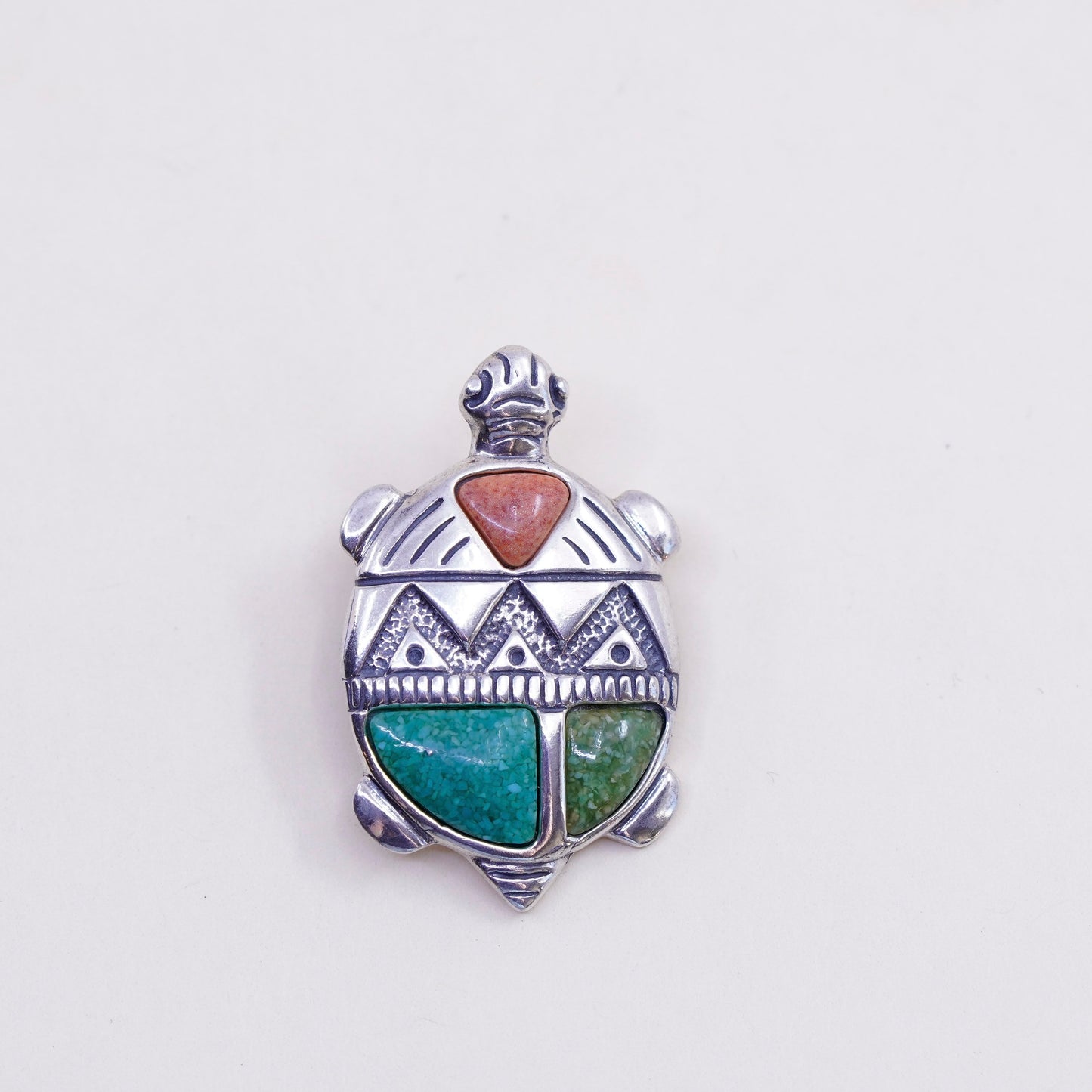 Relios Carolyn pollack handmade pendant sterling silver, 925 turtle turquoise