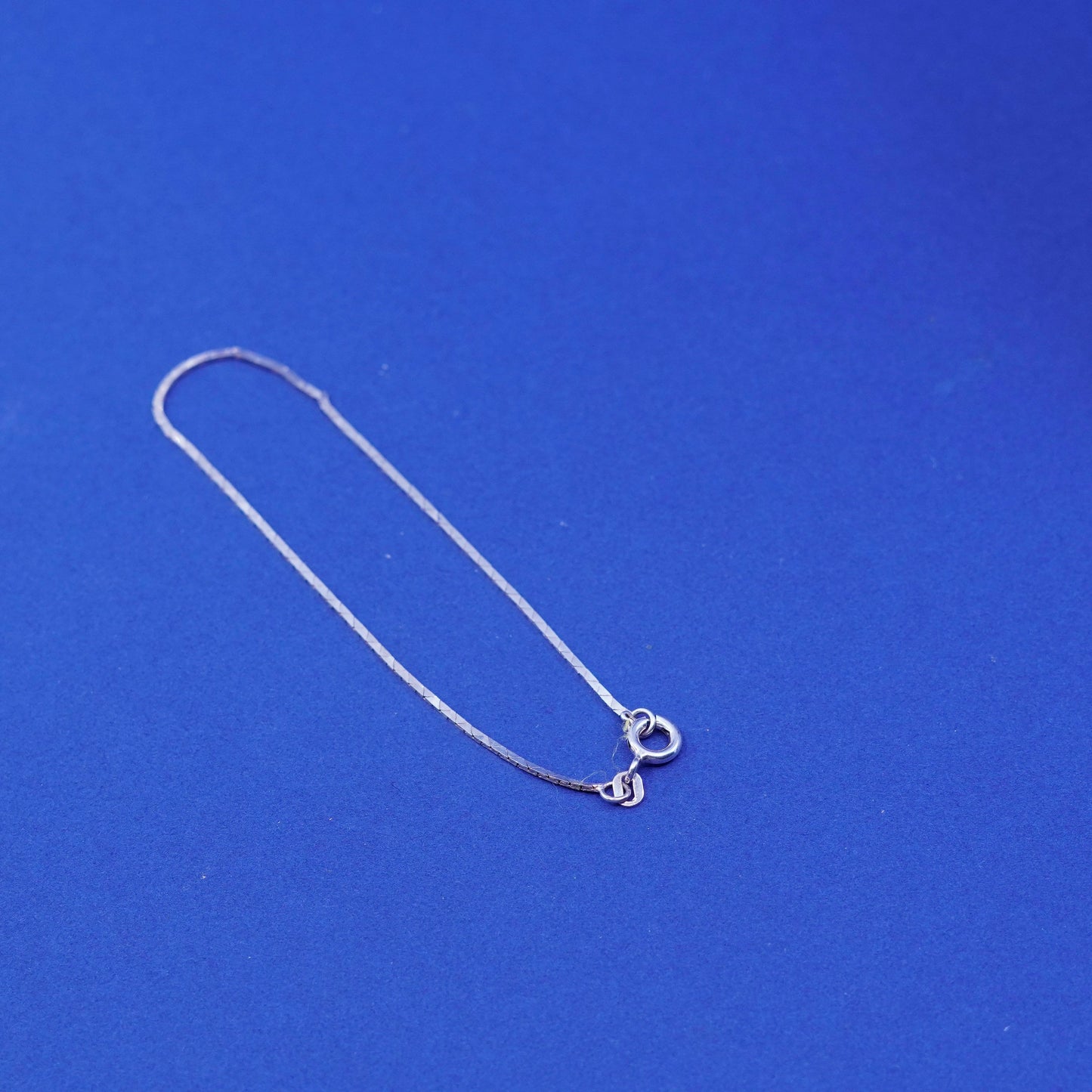 7”, 1mm, Sterling silver handmade bracelet, 925 snake chain
