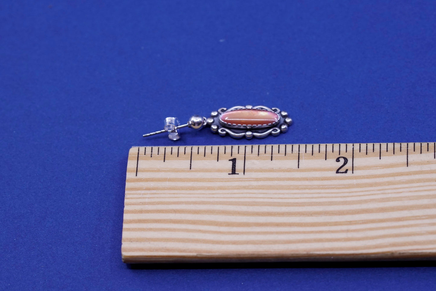 Wheeler sterling silver handmade earrings, 925 with golden tiger eye and Beads
