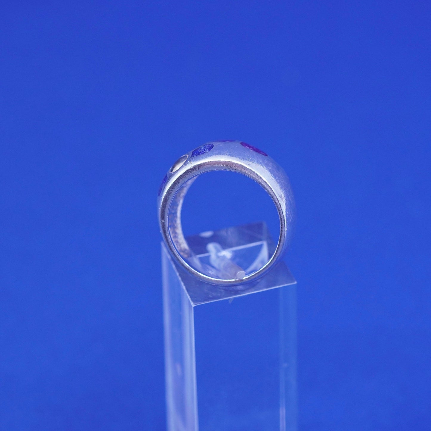 Size 8, Coleman Company Jewelry CCO Sterling 925 silver ring 14K gold sodalite