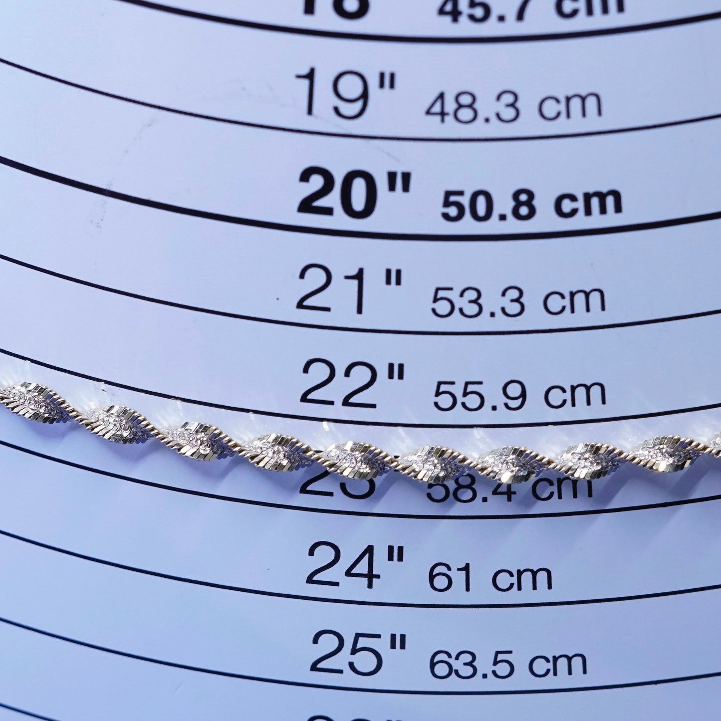 24”, vermeil gold over Sterling silver chain, 925 twisted herringbone necklace