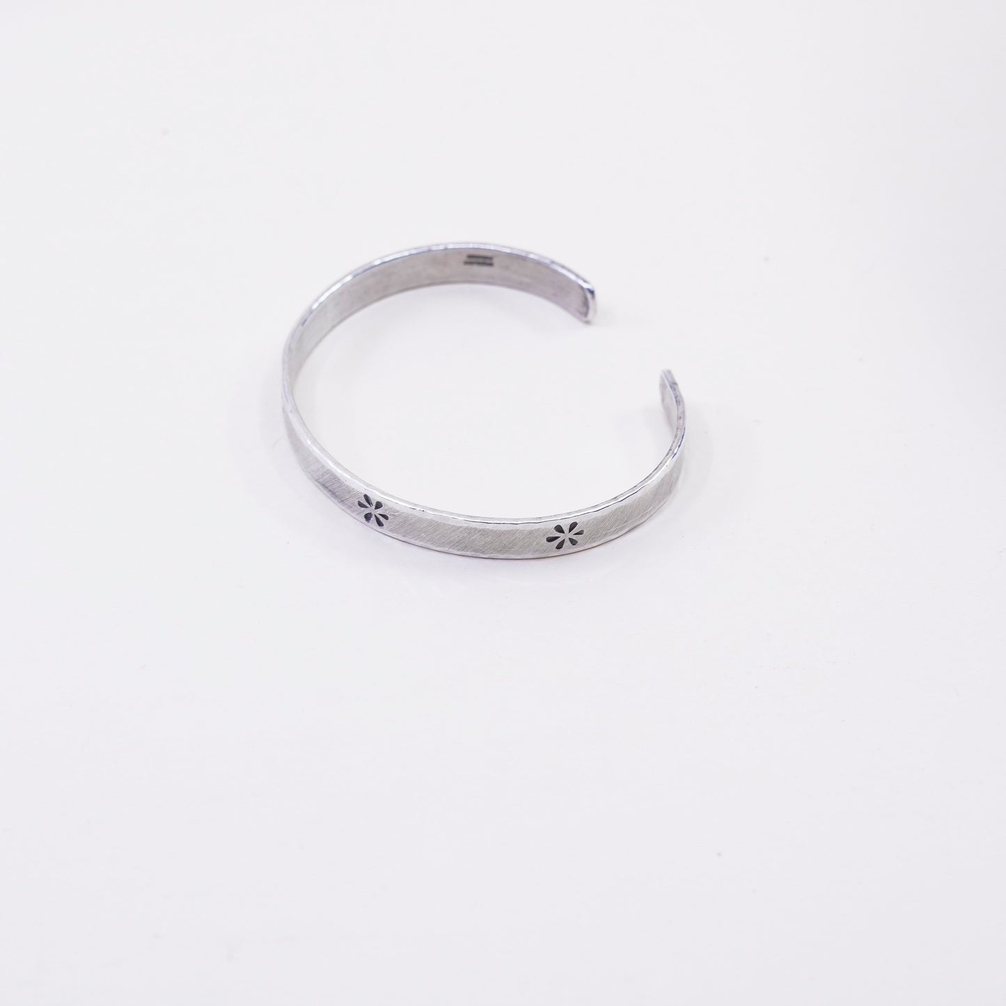 6.5”, Vintage Parker Sterling 925 silver Bracelet with flower