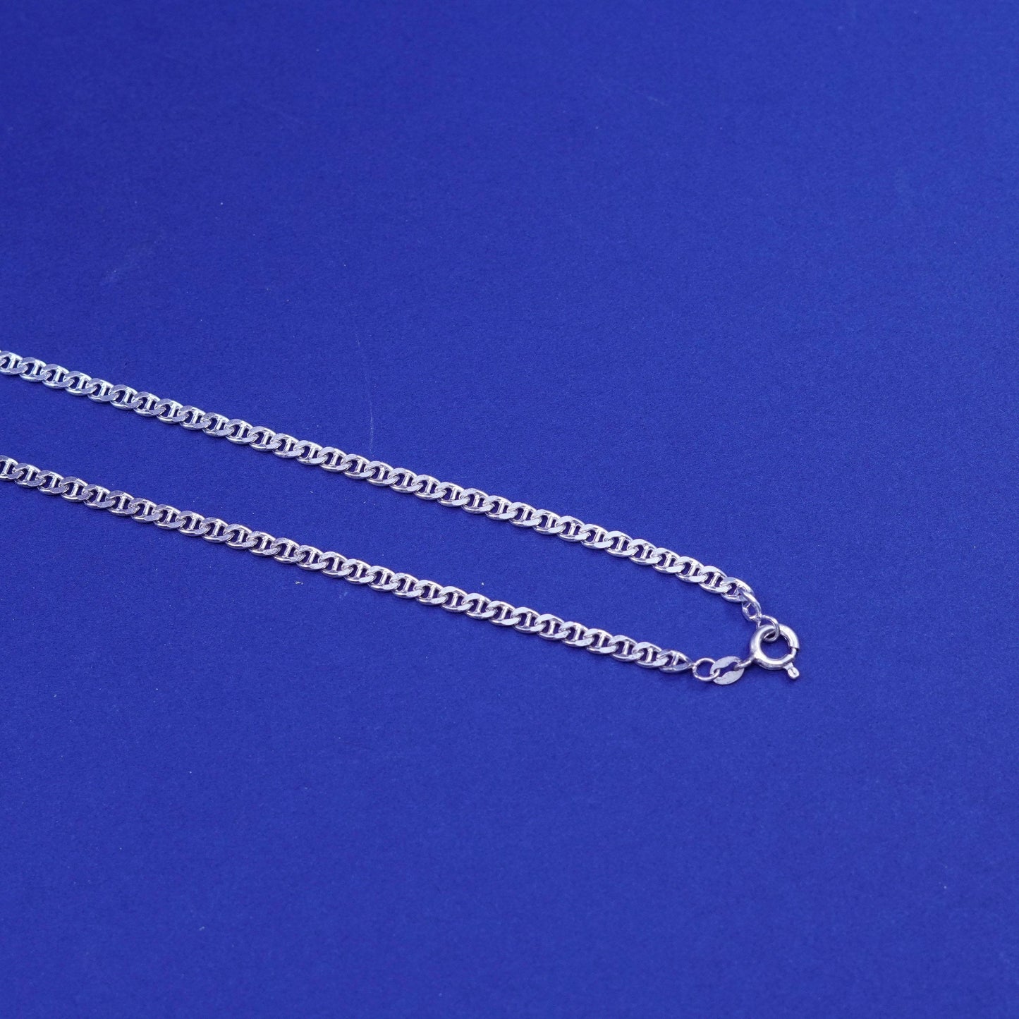 30”, 3mm, vintage Sterling silver handmade necklace, 925 anchor link chain,