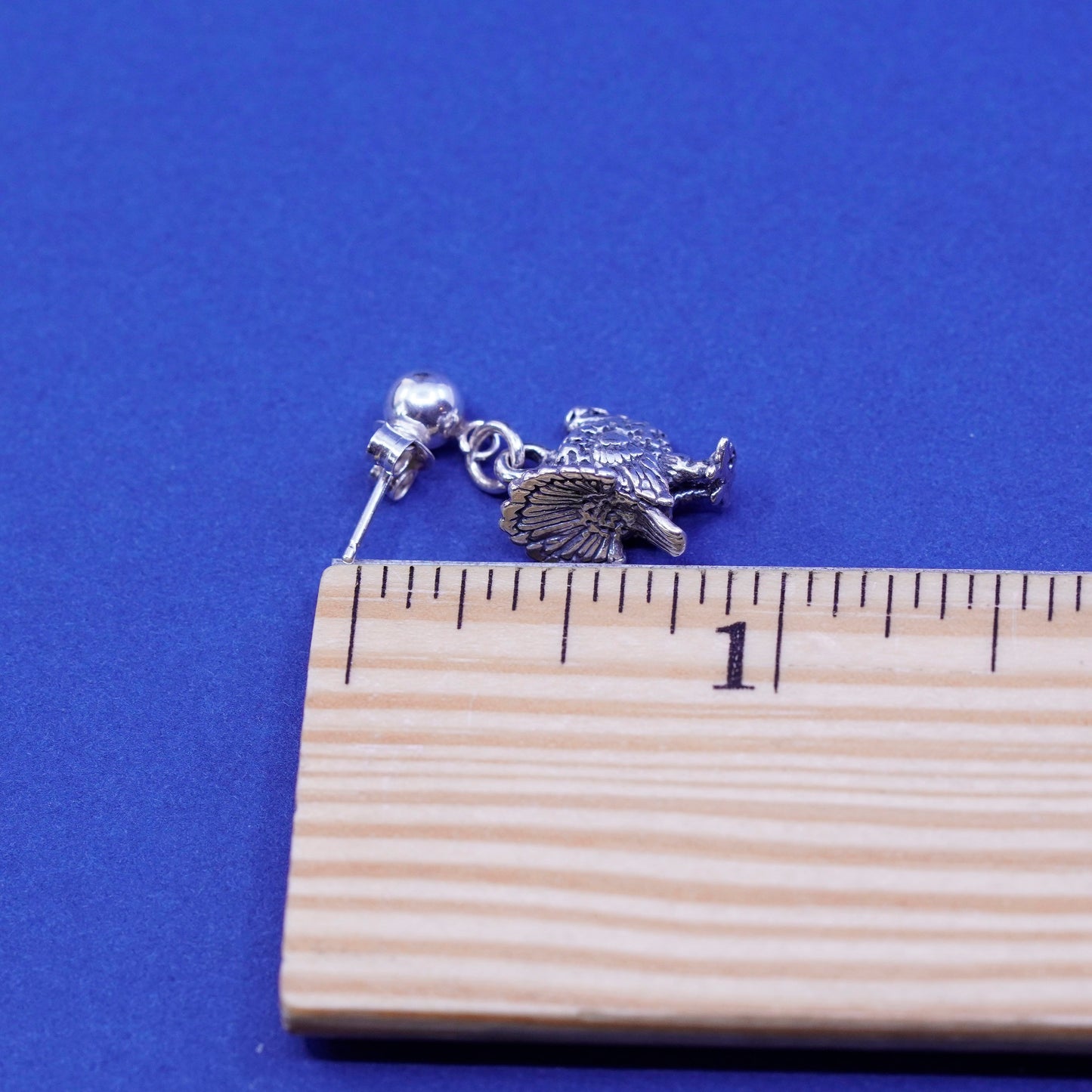 Vintage sterling silver handmade earrings, 925 Turkey