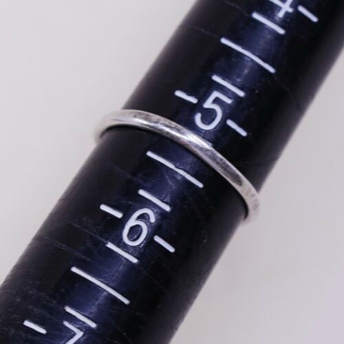 Size 5.25, Shube Sterling 925 Silver Handmade Rose Bud Flower Band Ring