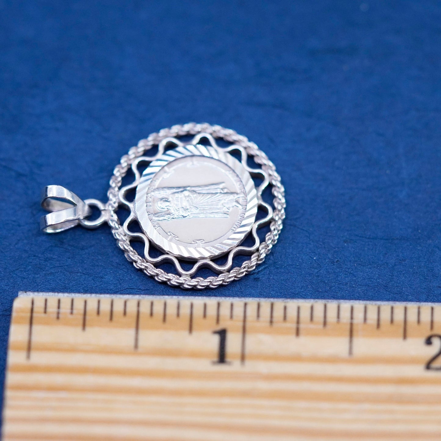 Vintage VIRTUE TUTUS 999 fine silver coin pendant