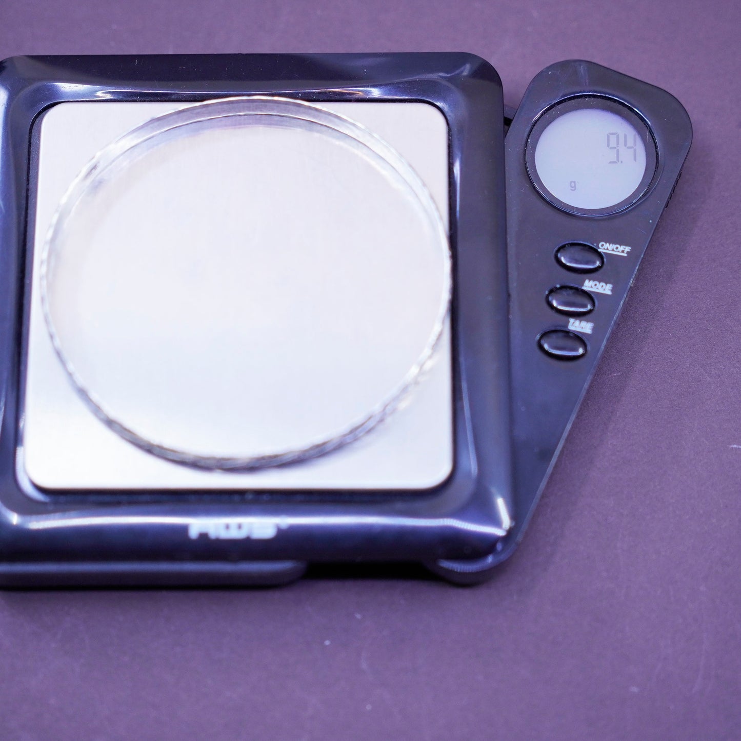 8”, Vintage Danecraft Sterling silver handmade bracelet, 925 textured bangle