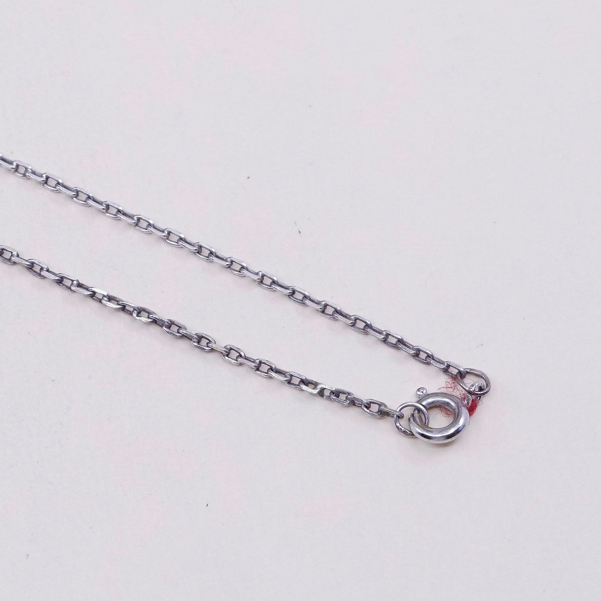 18”, 1mm, Vintage sterling silver circle chain, Italy 925 necklace