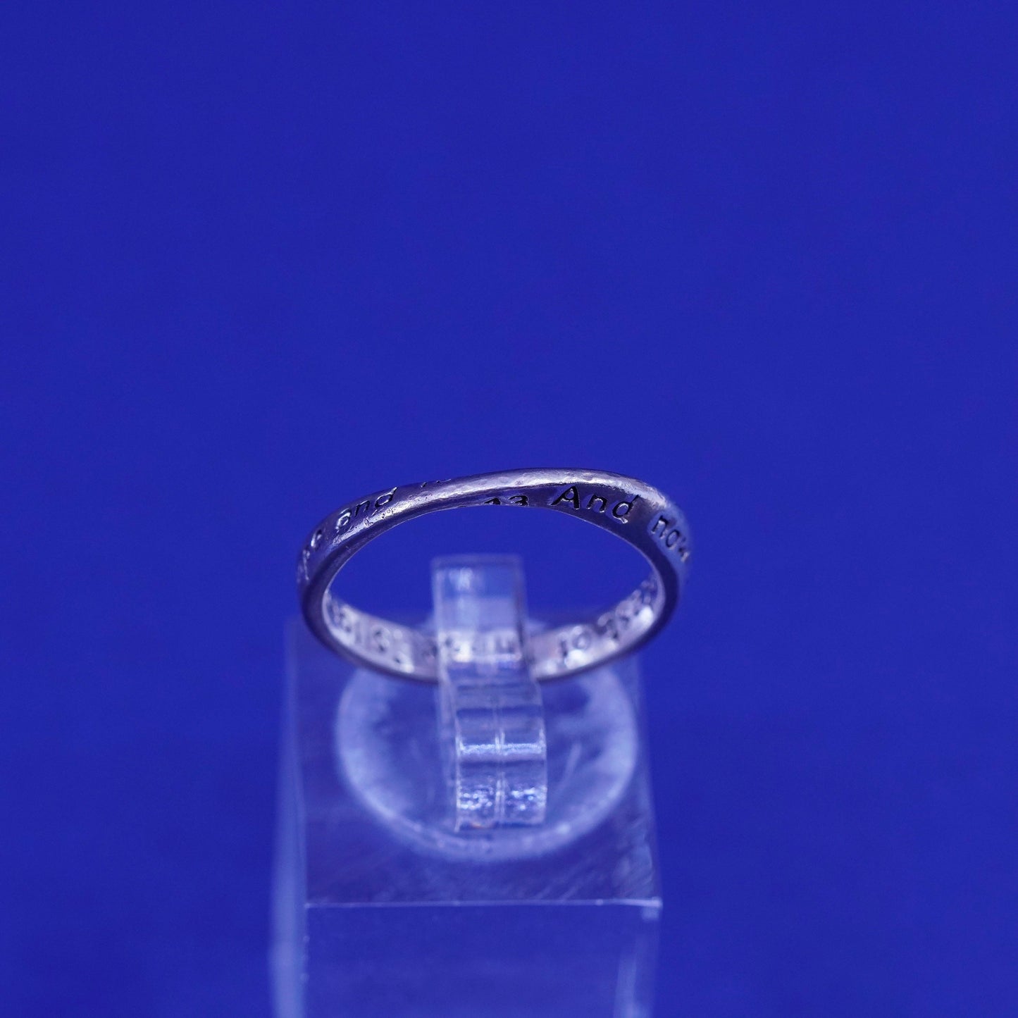 Size 7, vintage Sterling silver ring, 925 inspirational Infinite loop band