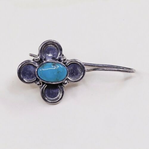 Amazing handmade Sterling Silver earrings, 925 Turquoise Dangles