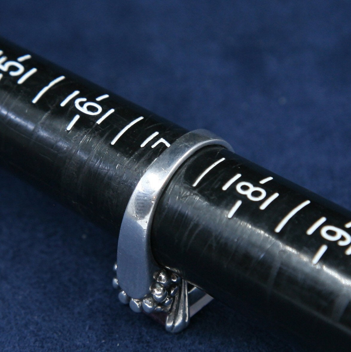 Size 7, vtg Sterling silver statement cocktail ring, 925 w/ pink crystal