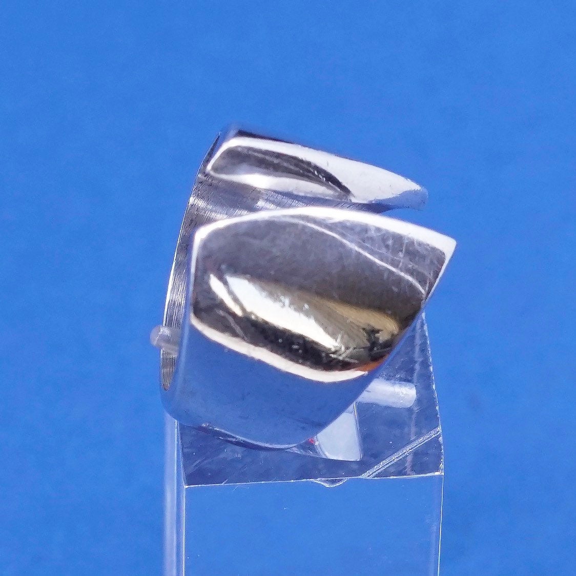 Size 7, vtg Sterling silver handmade ring, modern minimalist 925 band