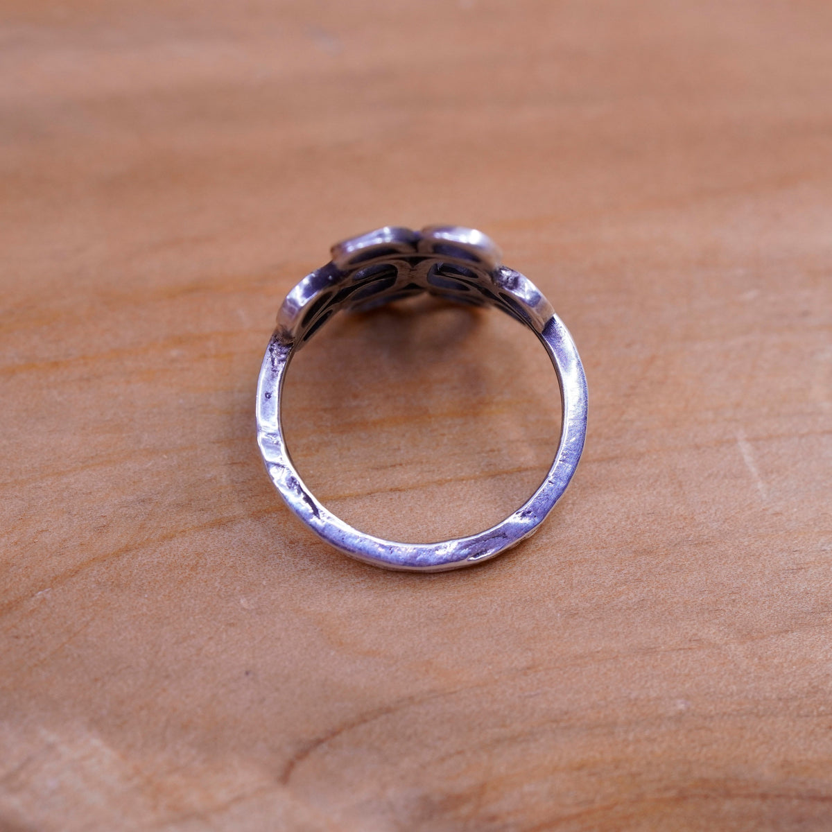 Size 6.25 vintage Sterling silver handmade ring, southwestern 925 circle band