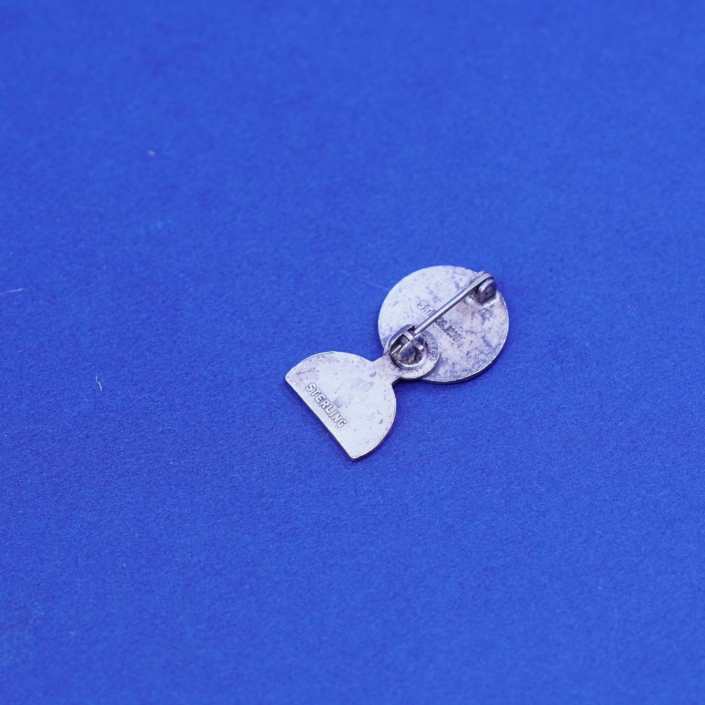 Vintage Sterling 925 silver handmade pin, stamped sterling