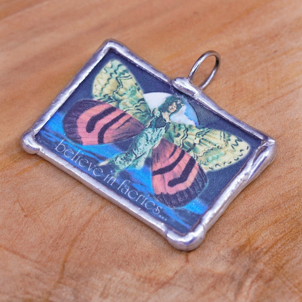 I believe in fairies Sterling 925 silver handmade pendant