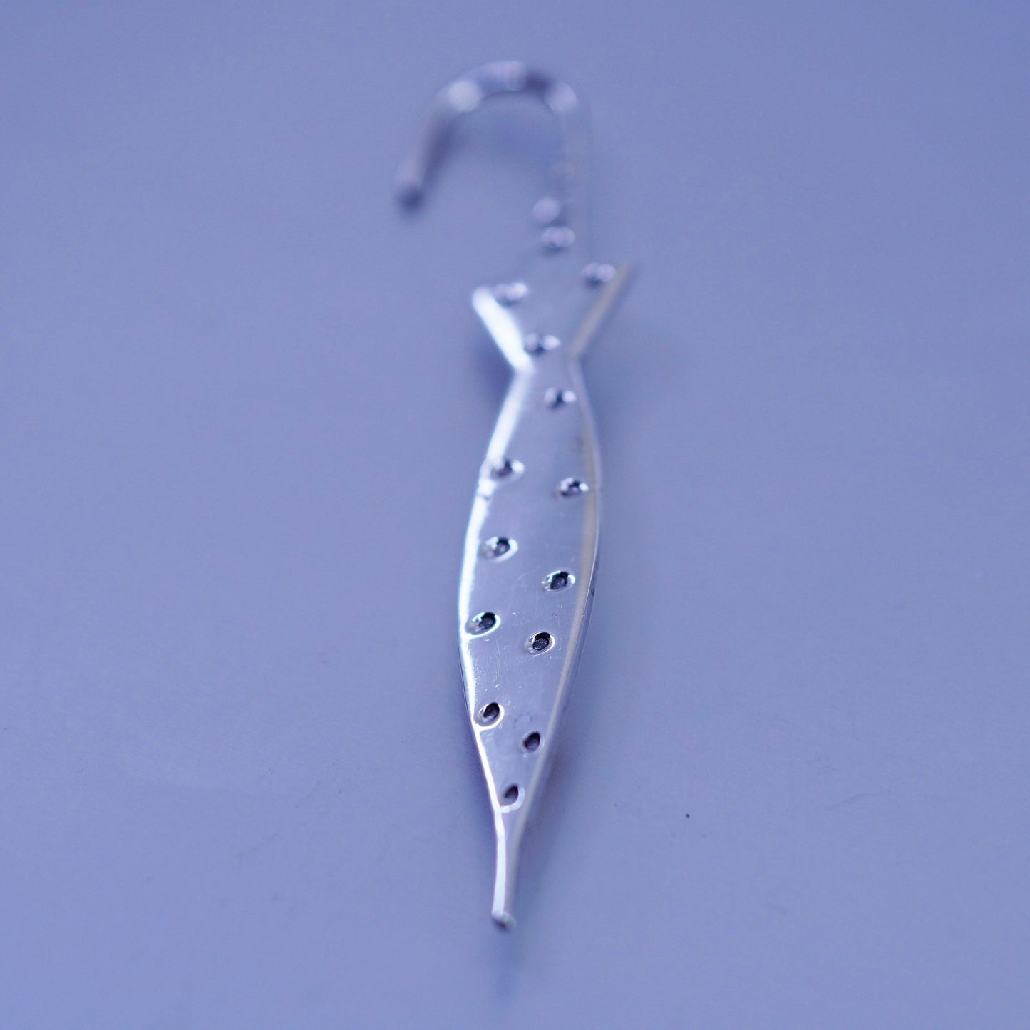 4”, vintage sterling silver handmade brooch, extra long umbrella bar pin