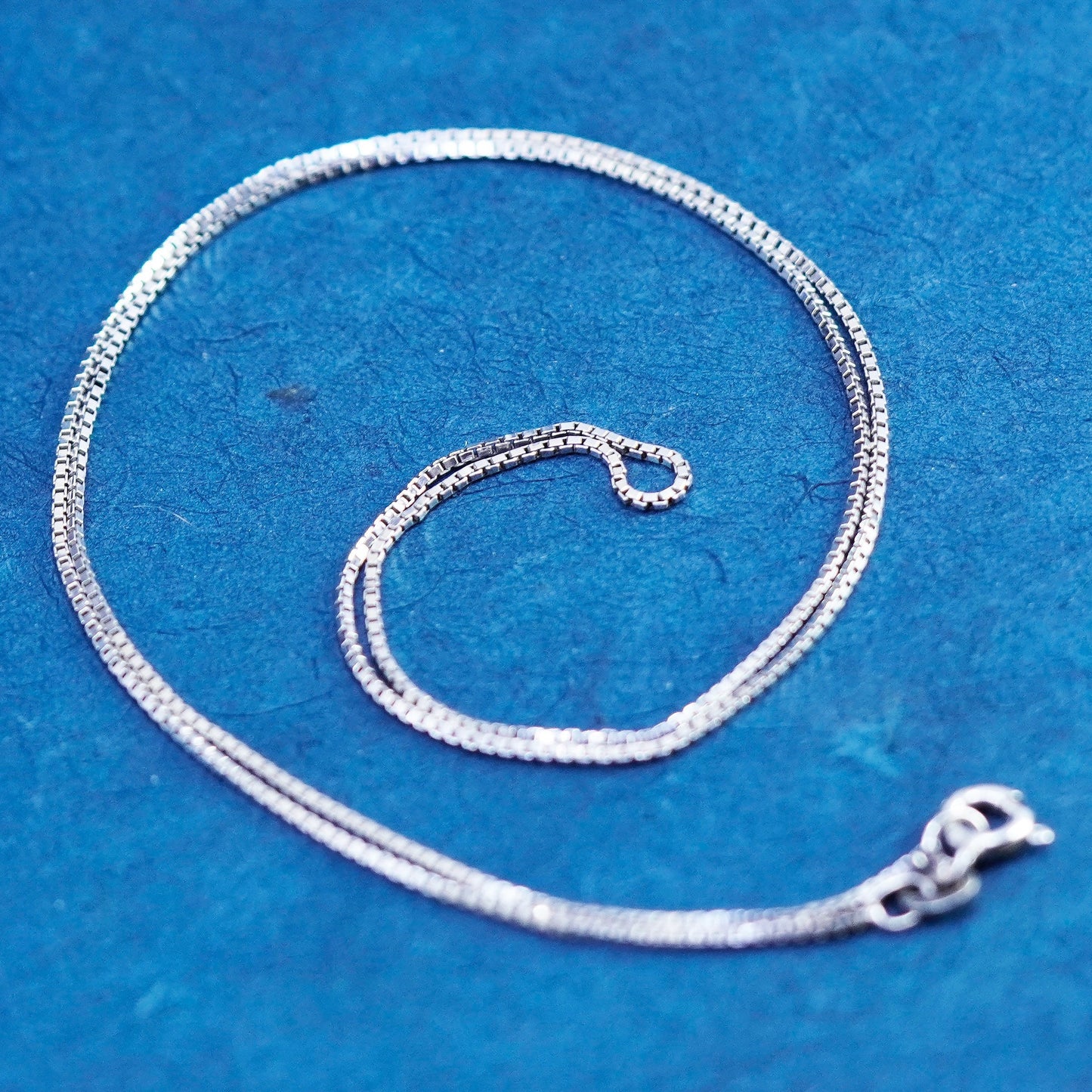 21”, 1mm, vintage Sterling silver necklace, 925 box chain