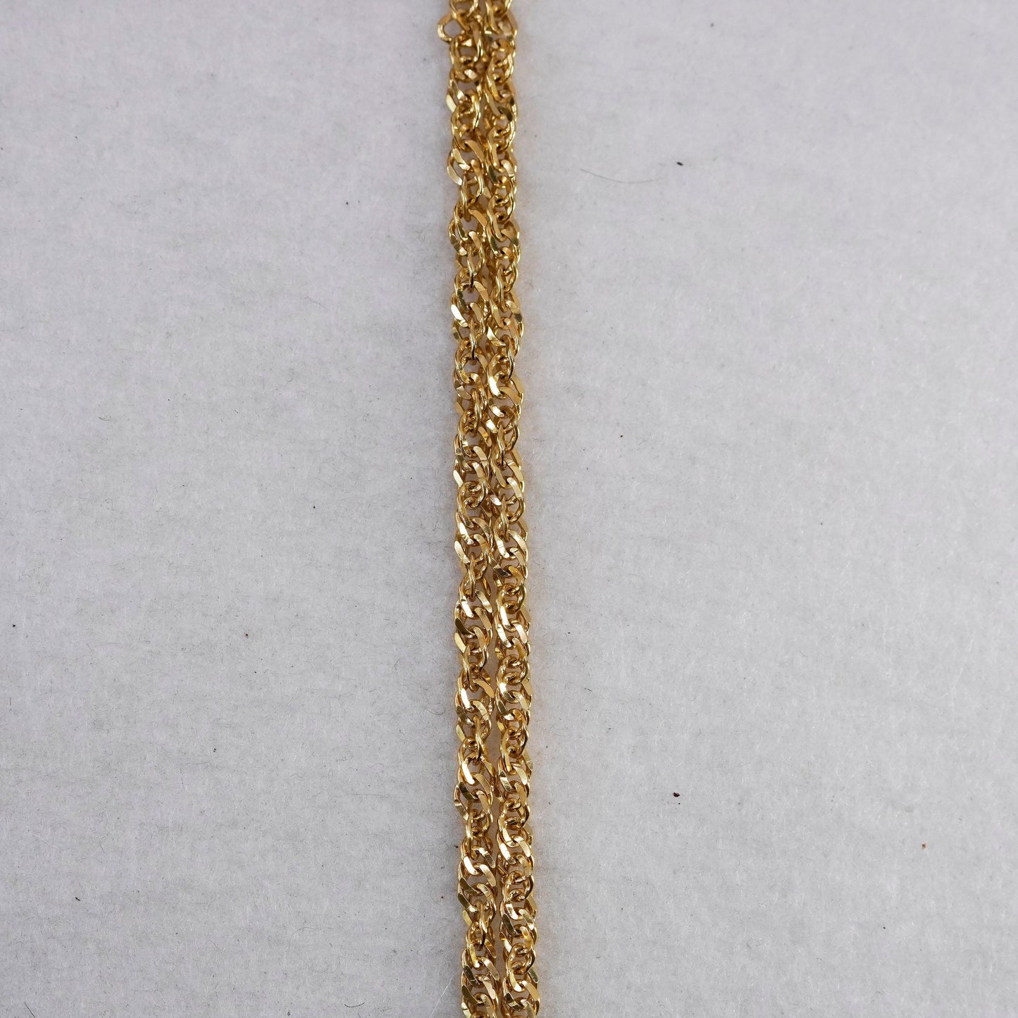 36”, Italy milor vermeil gold over Sterling 925 silver twisted curb necklace