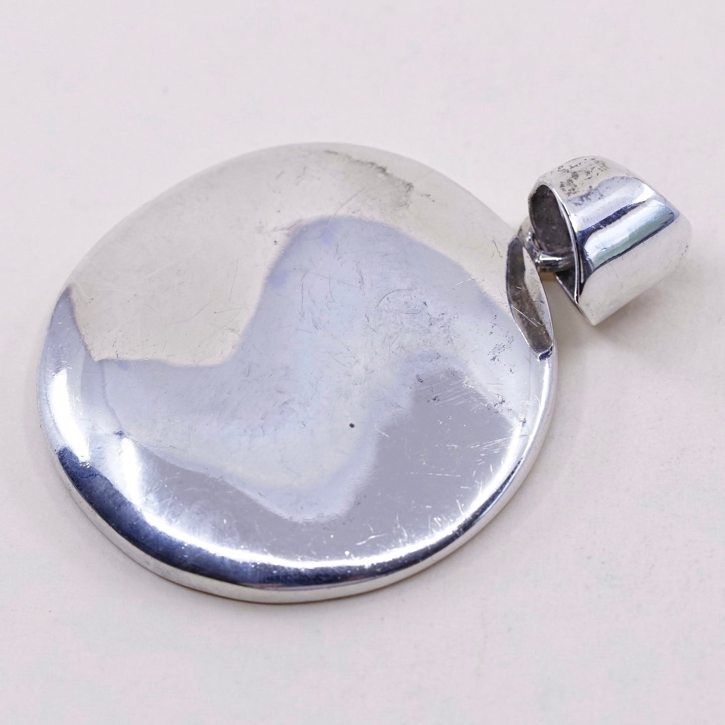 Vintage Silpada sterling 925 silver handmade Hammered Circle pendant