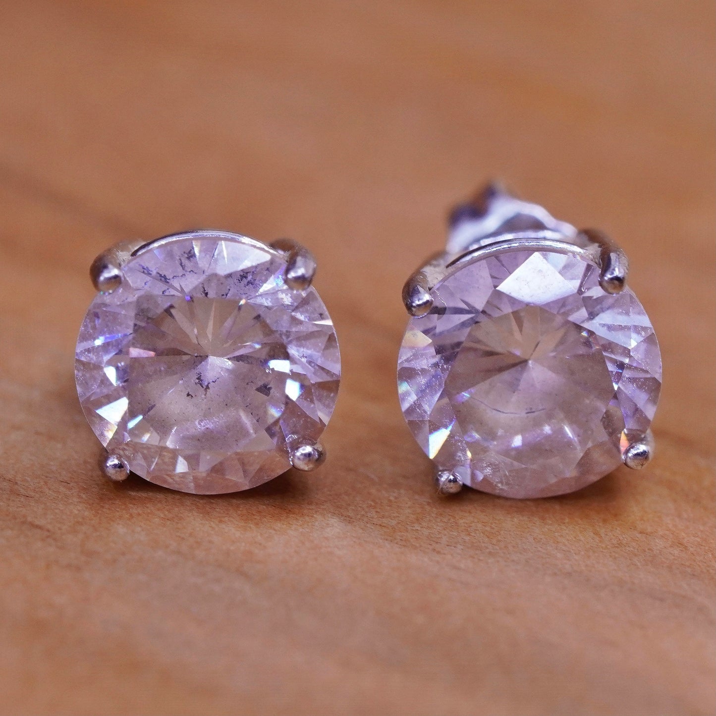 vintage Sterling 925 silver studs, Swarovski earrings