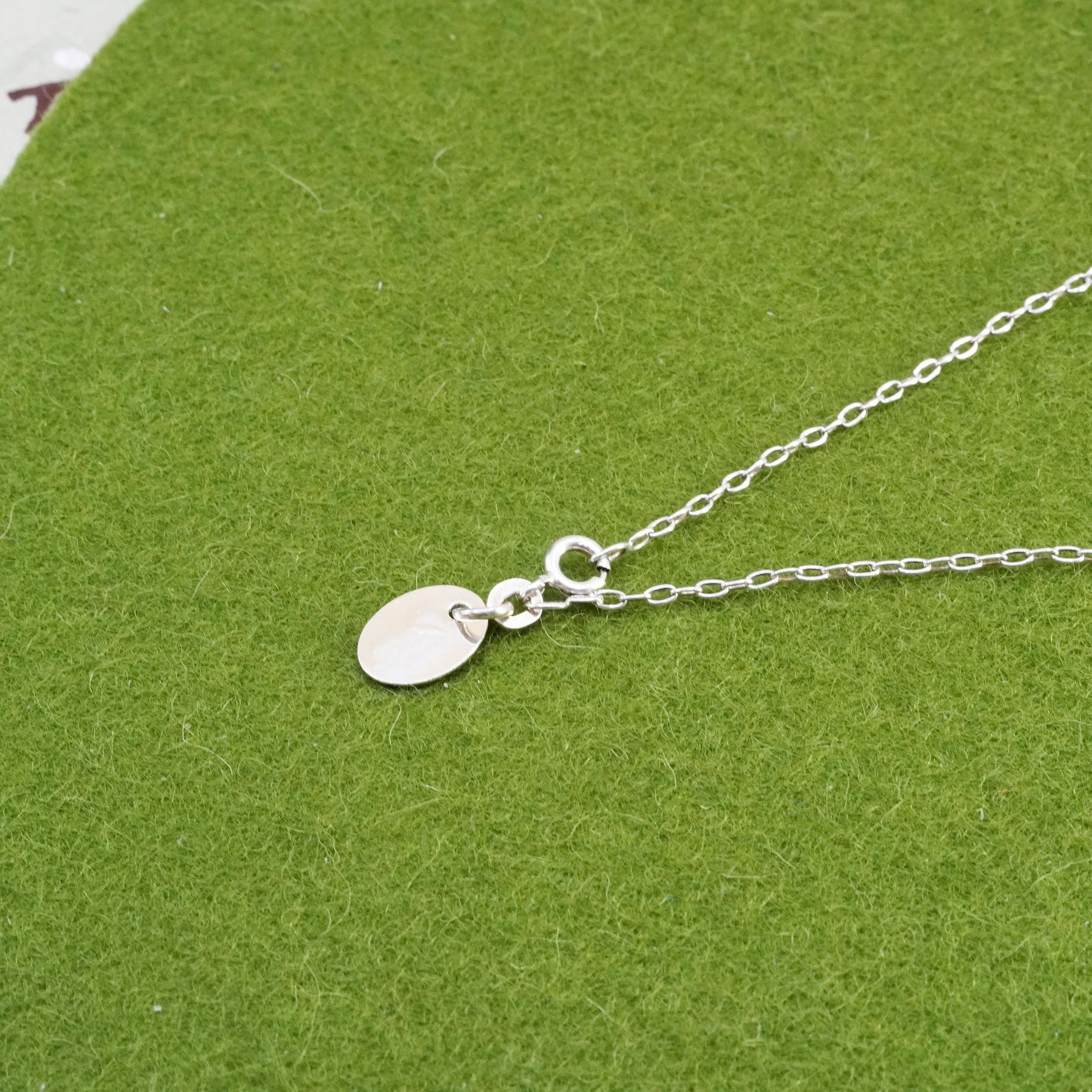 18”, 1mm, Vintage lisa leonard sterling silver circle chain, Italy 925 necklace