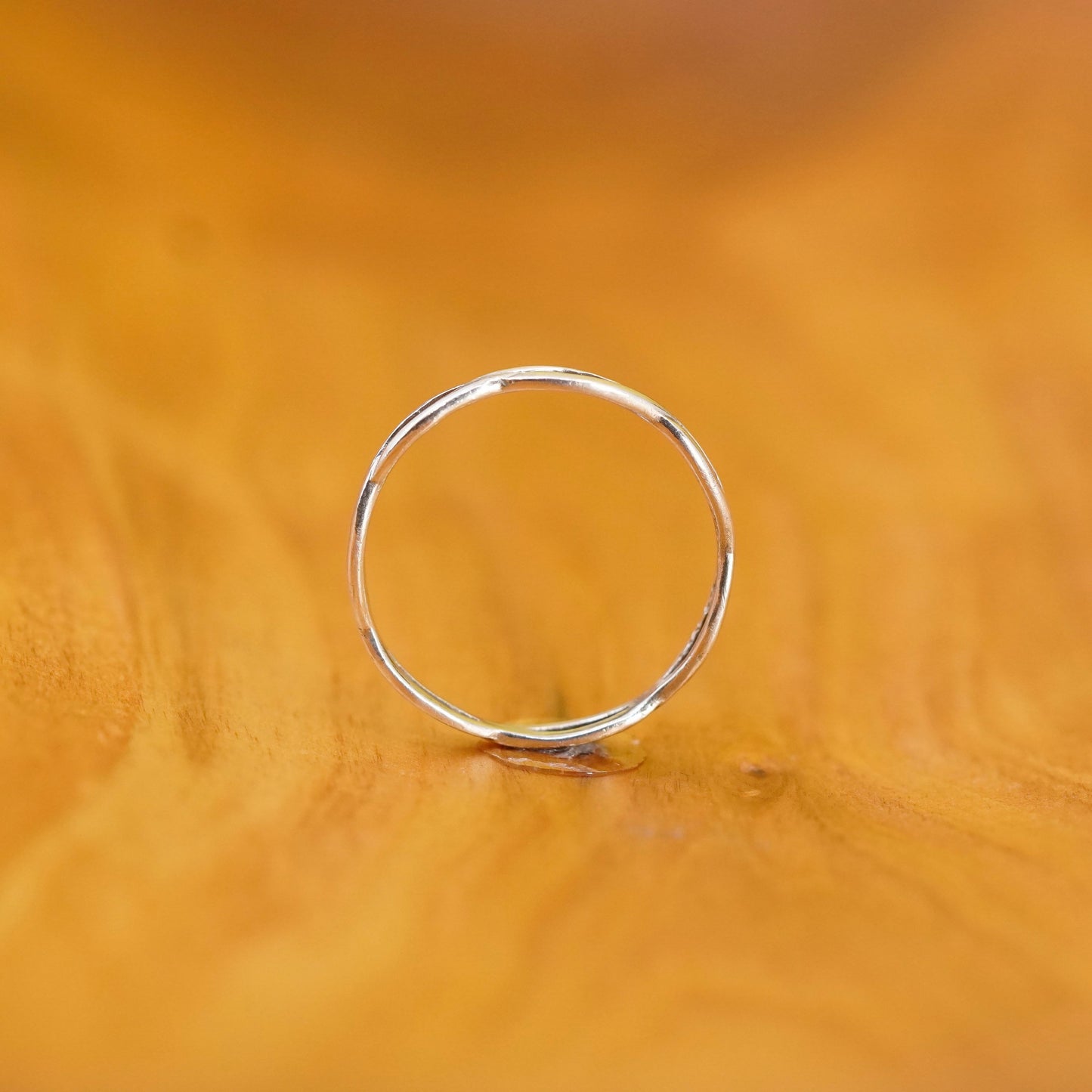size 9.25, vintage Sterling silver handmade ring, 925 entwined band