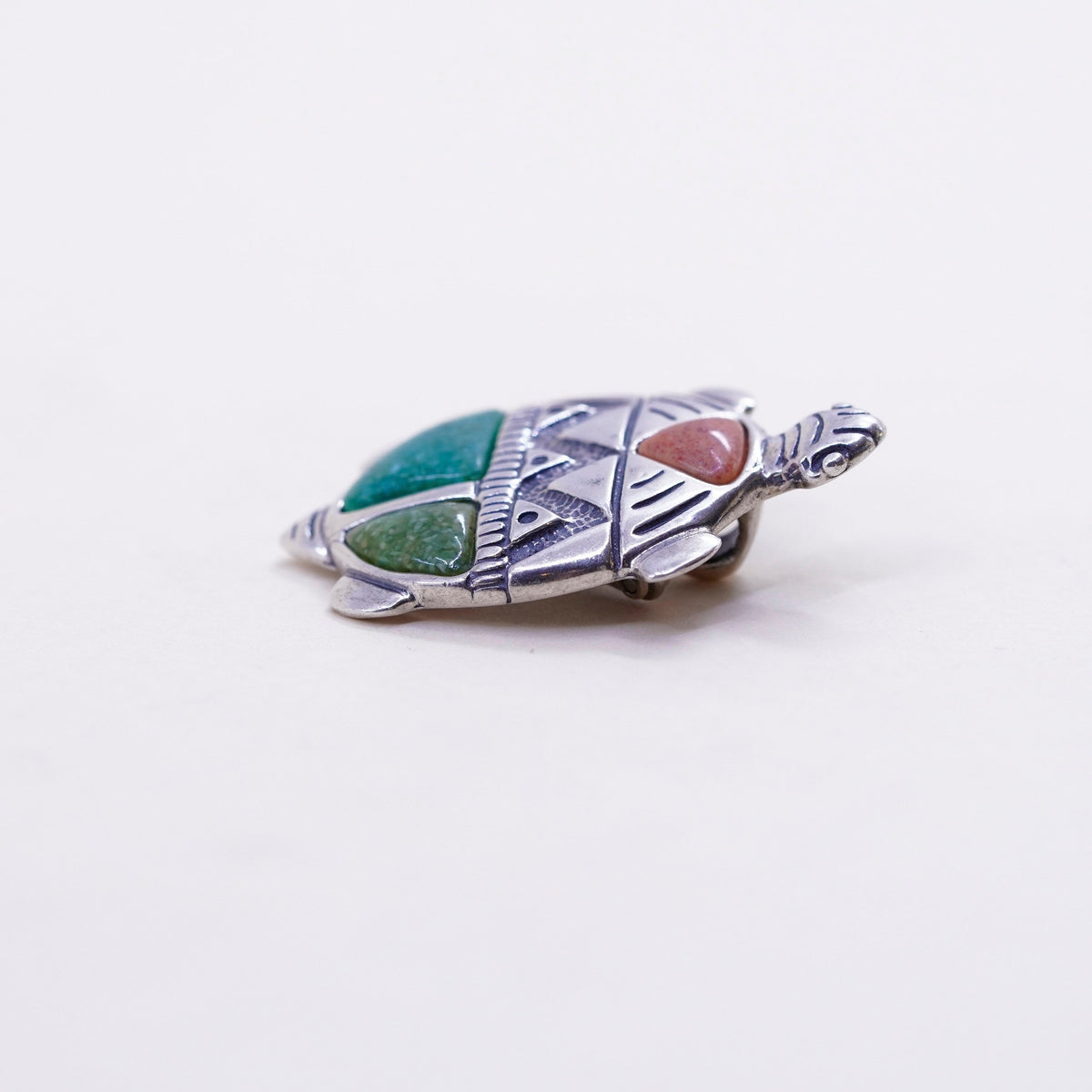 Relios Carolyn pollack handmade pendant sterling silver, 925 turtle turquoise